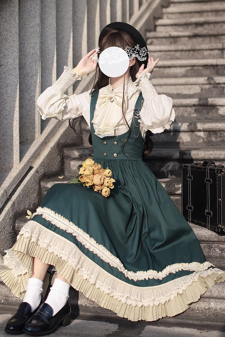 Lolita Dress - Artemis Sp, Green, Ruffled, Bow Detail, Lace Trim - additional product view 16
