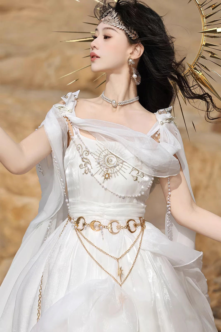 Lolita Dress - Aurelia Of The Holy Light, White, Square Collar, Printed, Embroidered - additional product view 12