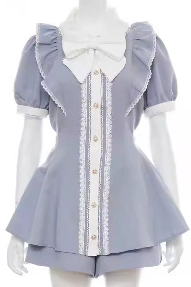 Lolita Dress - Bowknot Jirai Kei Japanese, 3 Colors, Sweet Style, Bow Detail - S Light-Blue / M Light-Blue / L Light-Blue option
