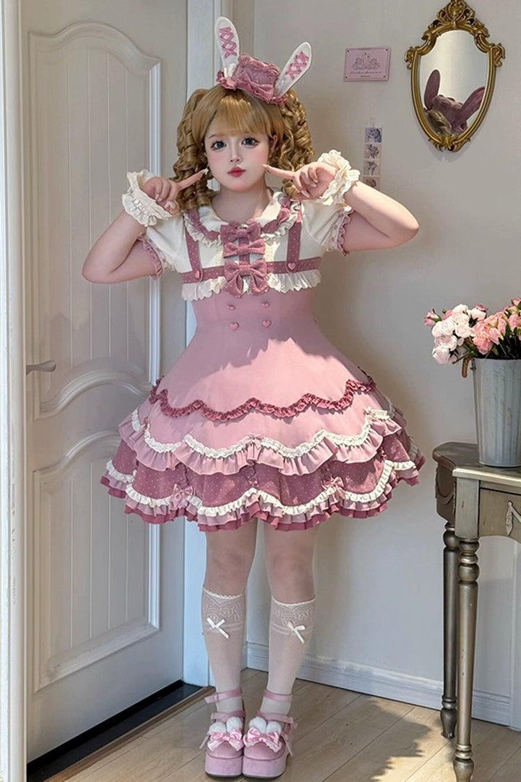 Lolita Dress - Bunny Parfait, Pink, Sweet Style, Bow Detail, Ruffled - additional product view 3