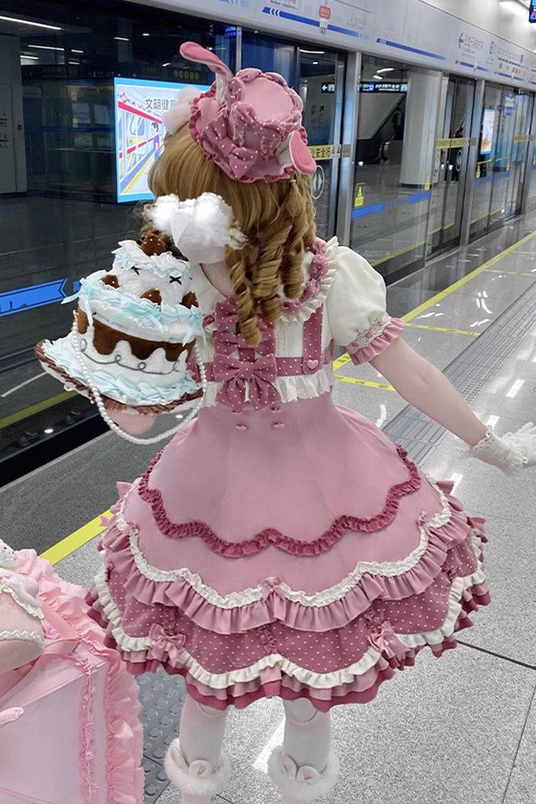 Lolita Dress - Bunny Parfait, Pink, Sweet Style, Bow Detail, Ruffled - additional product view 5