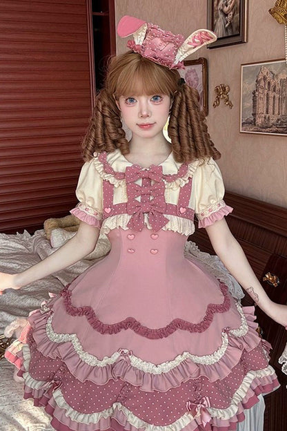 Lolita Dress - Bunny Parfait, Pink, Sweet Style, Bow Detail, Ruffled - additional product view 8