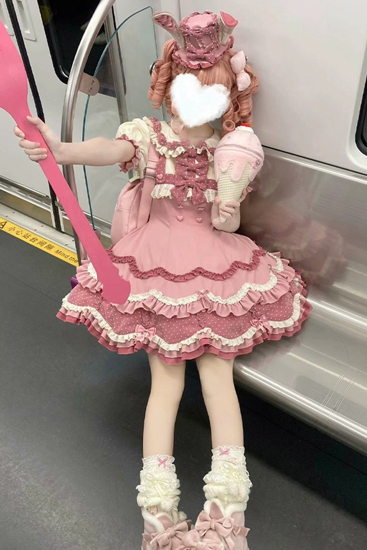 Lolita Dress - Bunny Parfait, Pink, Sweet Style, Bow Detail, Ruffled - additional product view 9