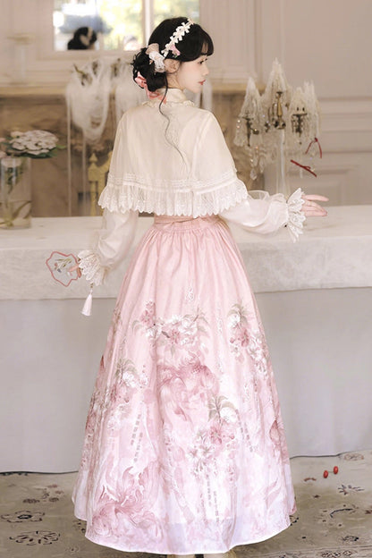 Lolita Dress - Cherry Blossom Rain, 2 Colors, High Waist, Women's Style, Sweet Style - additional product view 5