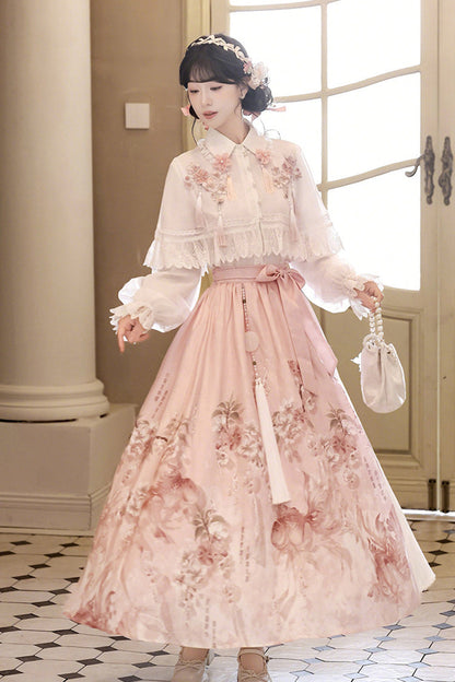 Lolita Dress - Cherry Blossom Rain, 2 Colors, High Waist, Women's Style, Sweet Style - main product image