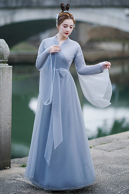 Lolita Dress - Chinese Ancient Style Party, Gray, Sweet Style, Chinese-Inspired Style - additional product view 2