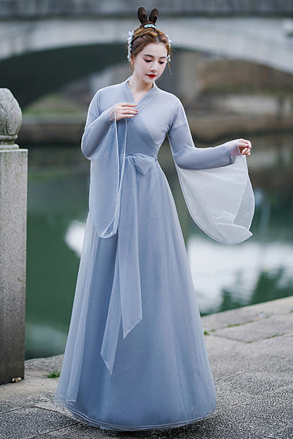 Lolita Dress - Chinese Ancient Style Party, Gray, Sweet Style, Chinese-Inspired Style - additional product view 2