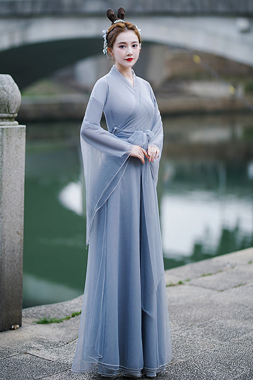 Lolita Dress - Chinese Ancient Style Party, Gray, Sweet Style, Chinese-Inspired Style - additional product view 4