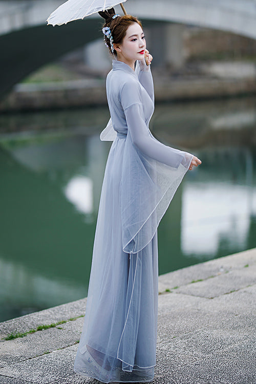 Lolita Dress - Chinese Ancient Style Party, Gray, Sweet Style, Chinese-Inspired Style - additional product view 5