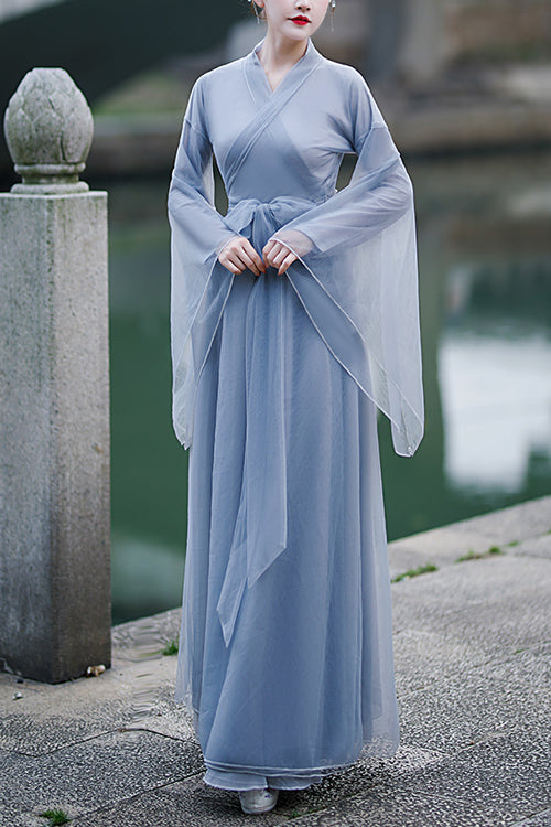 Lolita Dress - Chinese Ancient Style Party, Gray, Sweet Style, Chinese-Inspired Style - main product image