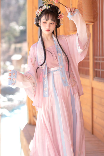 Lolita Dress - Chinese Song Dynasty Ancient, Pink, Chinese-Inspired Style, Embroidered - additional product view 3