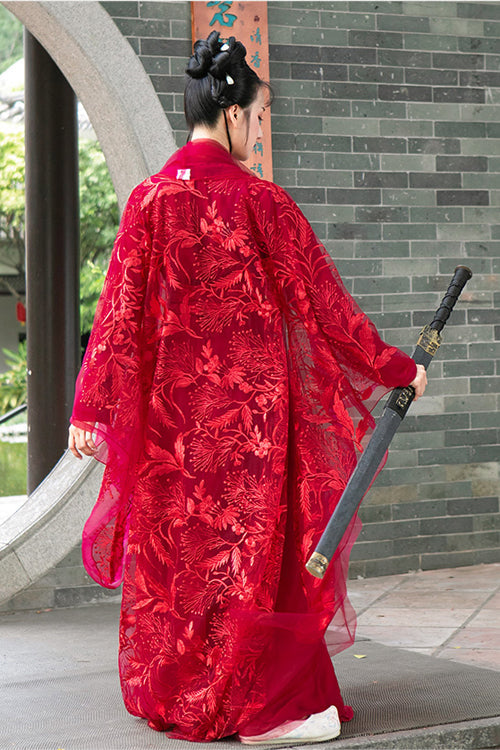 Lolita Dress - Chinese Style Chivalrous Female, Red, Plus Size, Sweet Style - additional product view 3