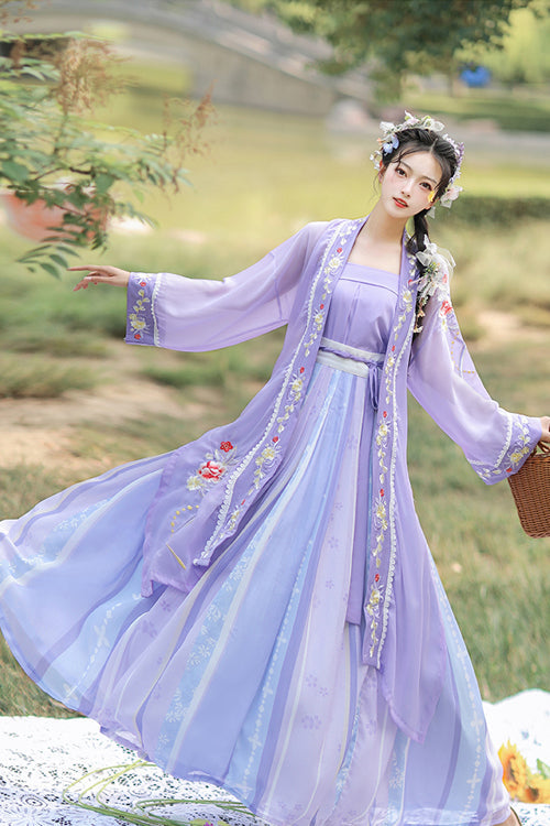 Lolita Dress - Chinese Style Song Dynasty, Purple, Embroidered, Sweet Style - additional product view 2