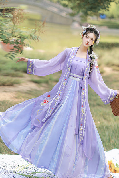 Lolita Dress - Chinese Style Song Dynasty, Purple, Embroidered, Sweet Style - additional product view 2