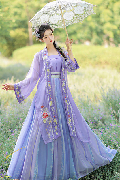 Lolita Dress - Chinese Style Song Dynasty, Purple, Embroidered, Sweet Style - additional product view 3