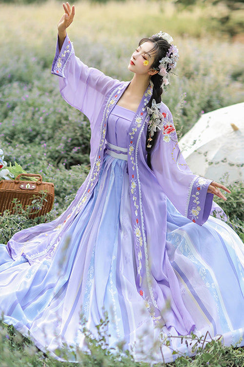 Lolita Dress - Chinese Style Song Dynasty, Purple, Embroidered, Sweet Style - additional product view 4