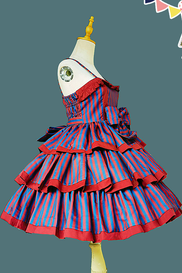 Lolita Dress - Cloth Cat, 4 Colors, Striped, Layered, Sweet Style - additional product view 10