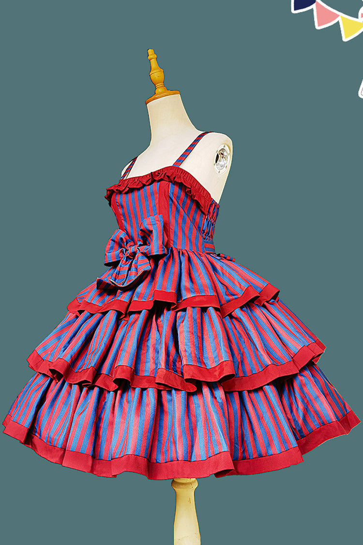 Lolita Dress - Cloth Cat, 4 Colors, Striped, Layered, Sweet Style - additional product view 11