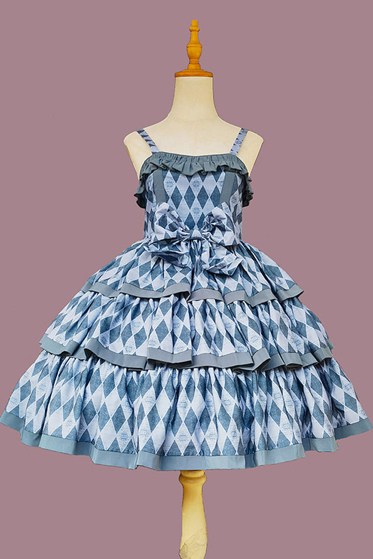 Lolita Dress - Cloth Cat, 4 Colors, Striped, Layered, Sweet Style - M Green / L Green option