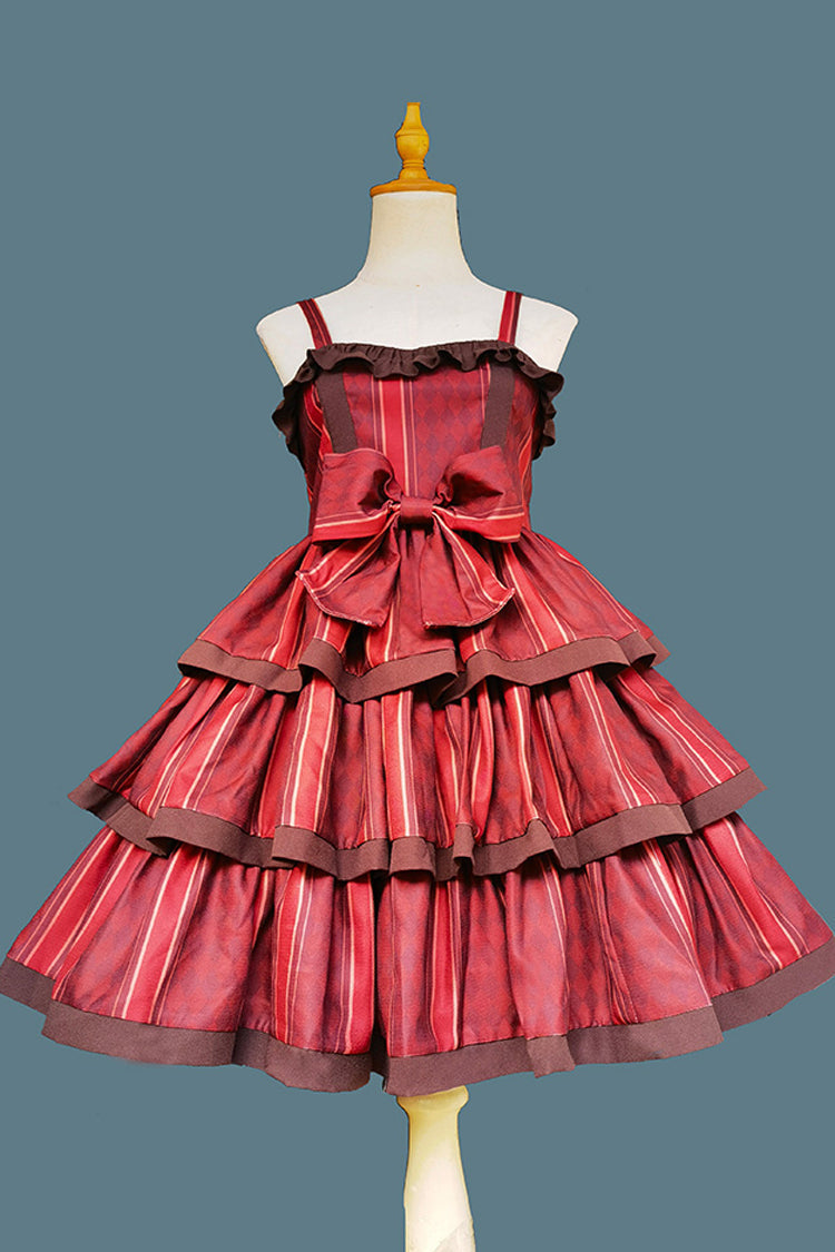 Lolita Dress - Cloth Cat, 4 Colors, Striped, Layered, Sweet Style - main product image