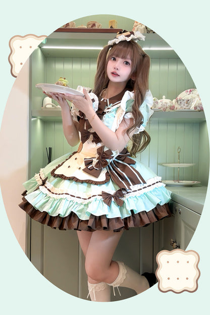 Lolita Dress - Cookies, 2 Colors, Ruffled, Layered, Sweet Style - additional product view 11