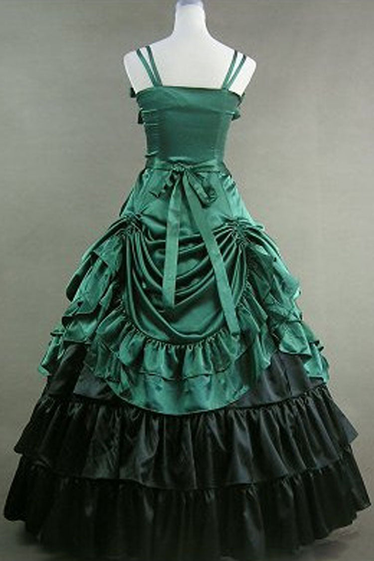 Lolita Dress - Cotton, Green, Gothic Style, Victorian Style, Bow Detail - additional product view 2