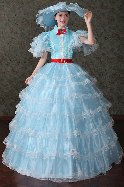 Lolita Dress - Court Style High Waisted, 2 Colors, High Waist, Layered, Victorian Style - additional product view 6