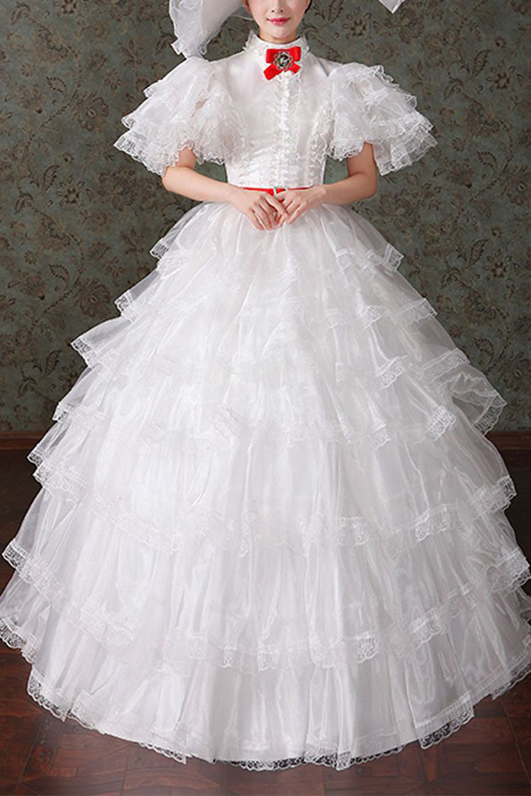Lolita Dress - Court Style High Waisted, 2 Colors, High Waist, Layered, Victorian Style - main product image