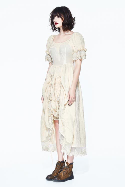 Lolita Dress - Creamy White, White, Women's Style, Lace Trim, Embroidered - additional product view 5