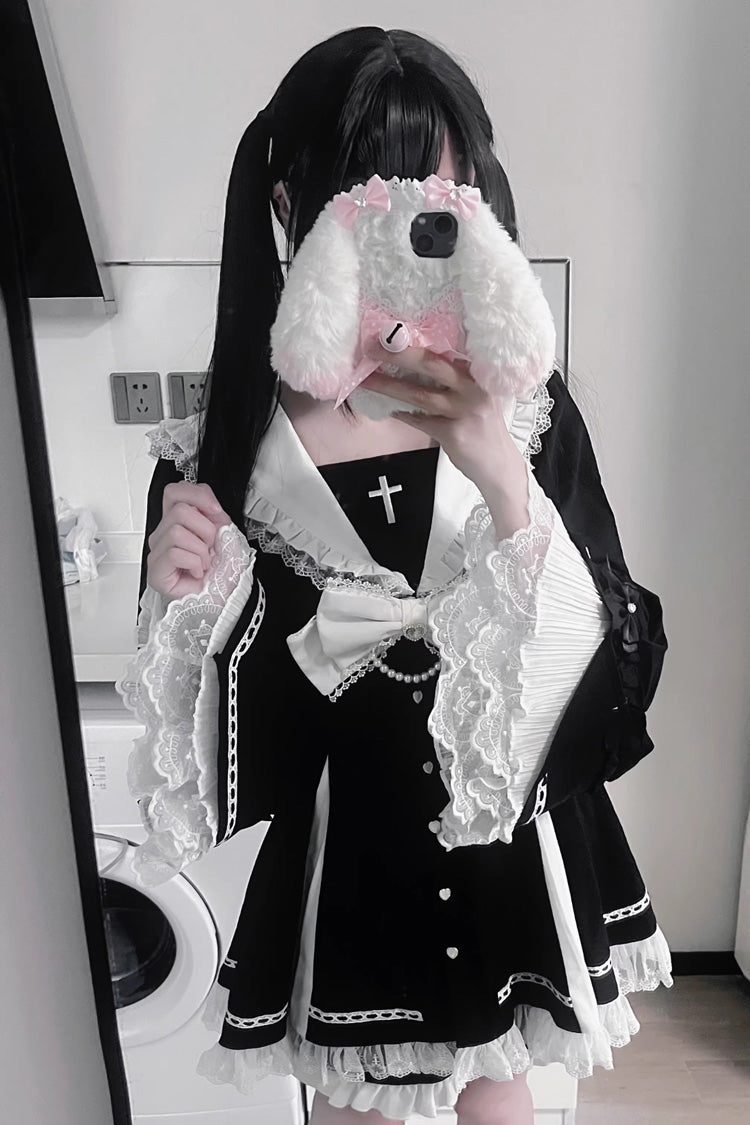Lolita Dress - Dark Night Prayer, 3 Colors, Square Collar, Striped, Sweet Style - additional product view 8