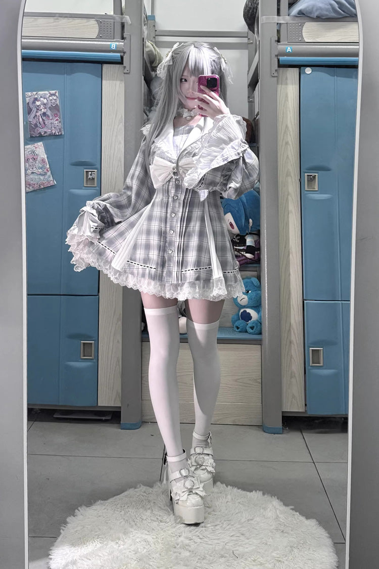 Lolita Dress - Dark Night Prayer, 3 Colors, Square Collar, Striped, Sweet Style - additional product view 13