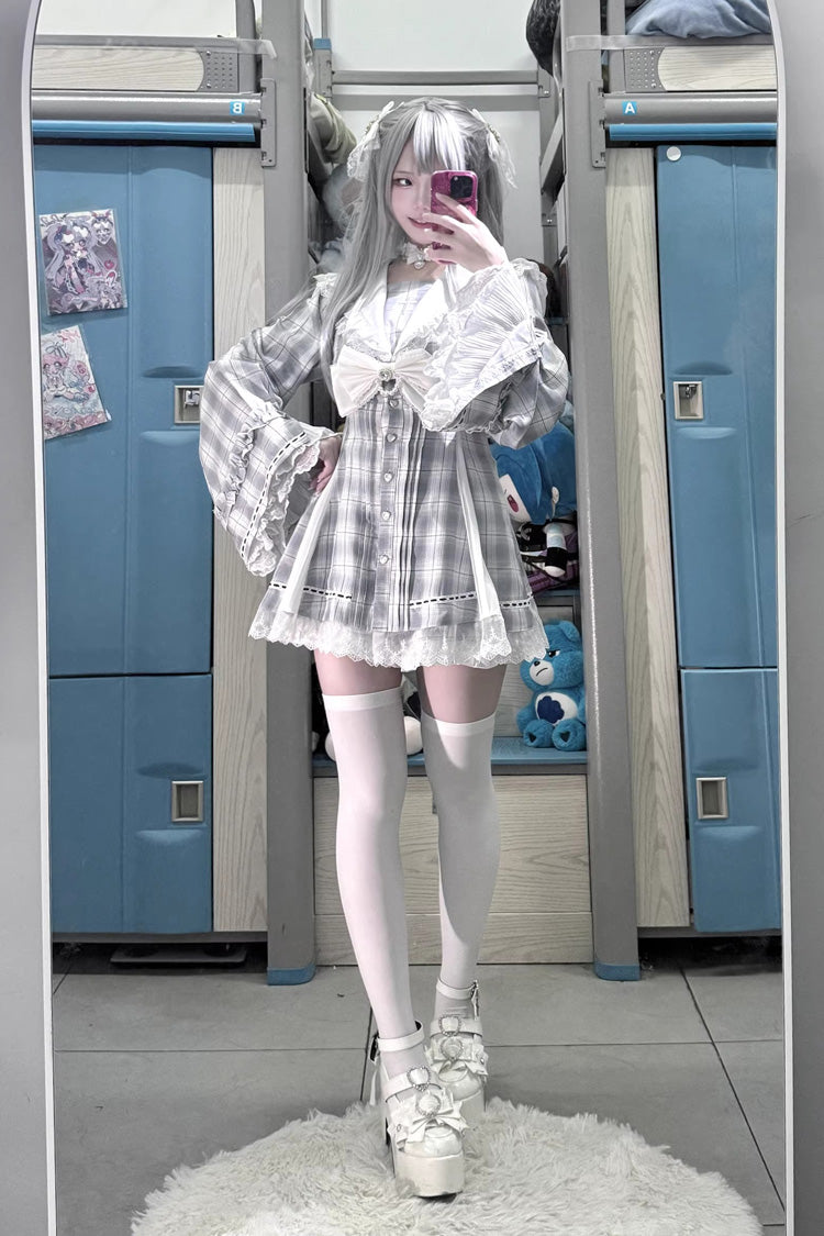 Lolita Dress - Dark Night Prayer, 3 Colors, Square Collar, Striped, Sweet Style - additional product view 14