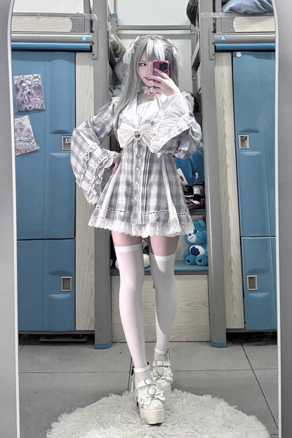 Lolita Dress - Dark Night Prayer, 3 Colors, Square Collar, Striped, Sweet Style - additional product view 14