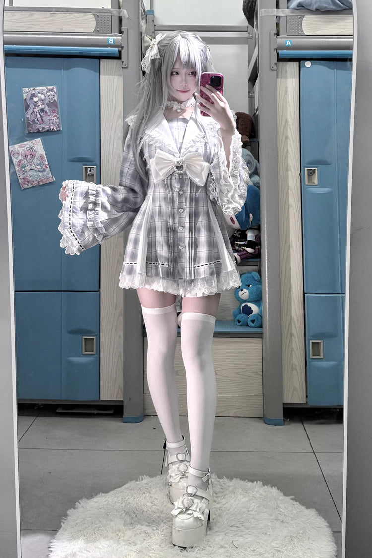 Lolita Dress - Dark Night Prayer, 3 Colors, Square Collar, Striped, Sweet Style - additional product view 15
