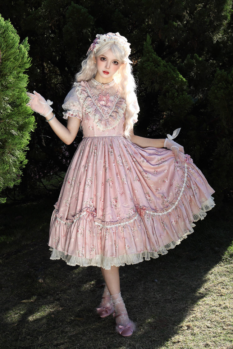 Lolita Dress - Daydream Rose, 3 Colors, Sweet Style, Bow Detail, Lace Trim - additional product view 2