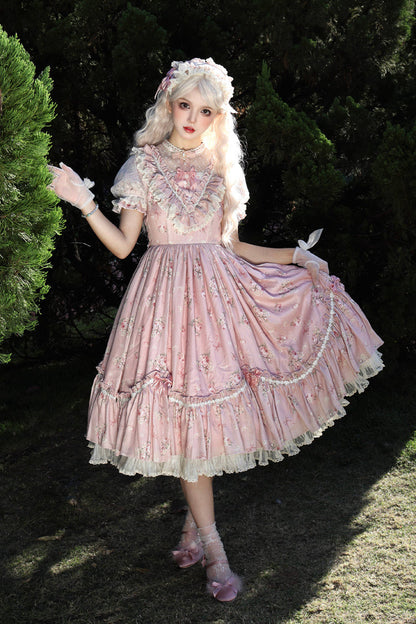 Lolita Dress - Daydream Rose, 3 Colors, Sweet Style, Bow Detail, Lace Trim - additional product view 2