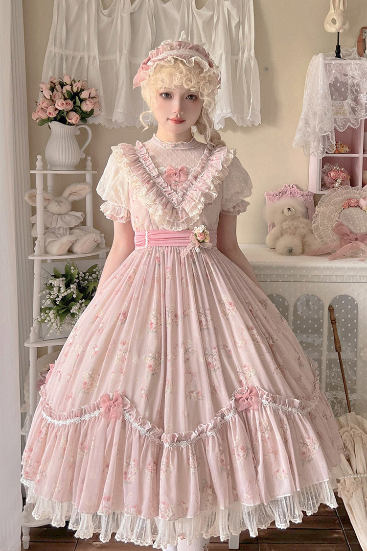 Lolita Dress - Daydream Rose, 3 Colors, Sweet Style, Bow Detail, Lace Trim - additional product view 3