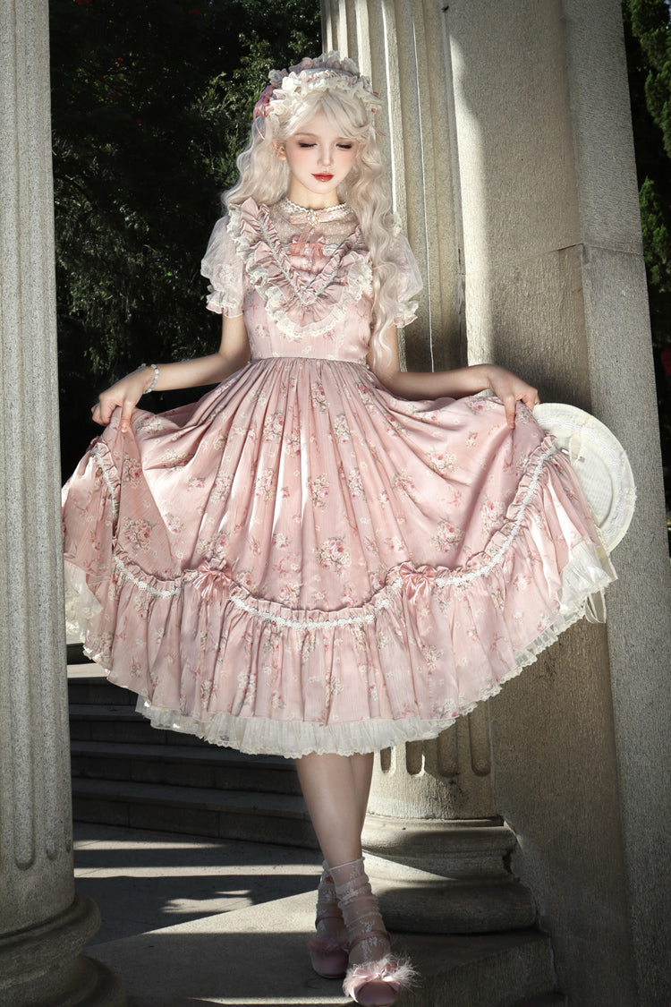 Lolita Dress - Daydream Rose, 3 Colors, Sweet Style, Bow Detail, Lace Trim - additional product view 6