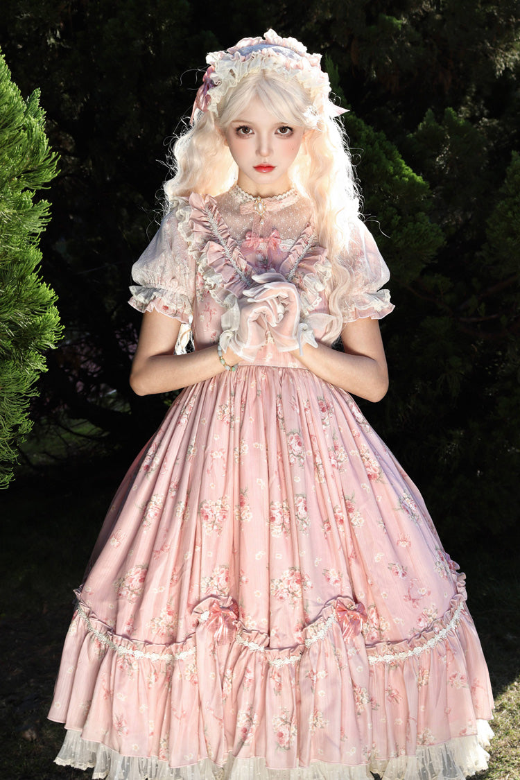 Lolita Dress - Daydream Rose, 3 Colors, Sweet Style, Bow Detail, Lace Trim - additional product view 7