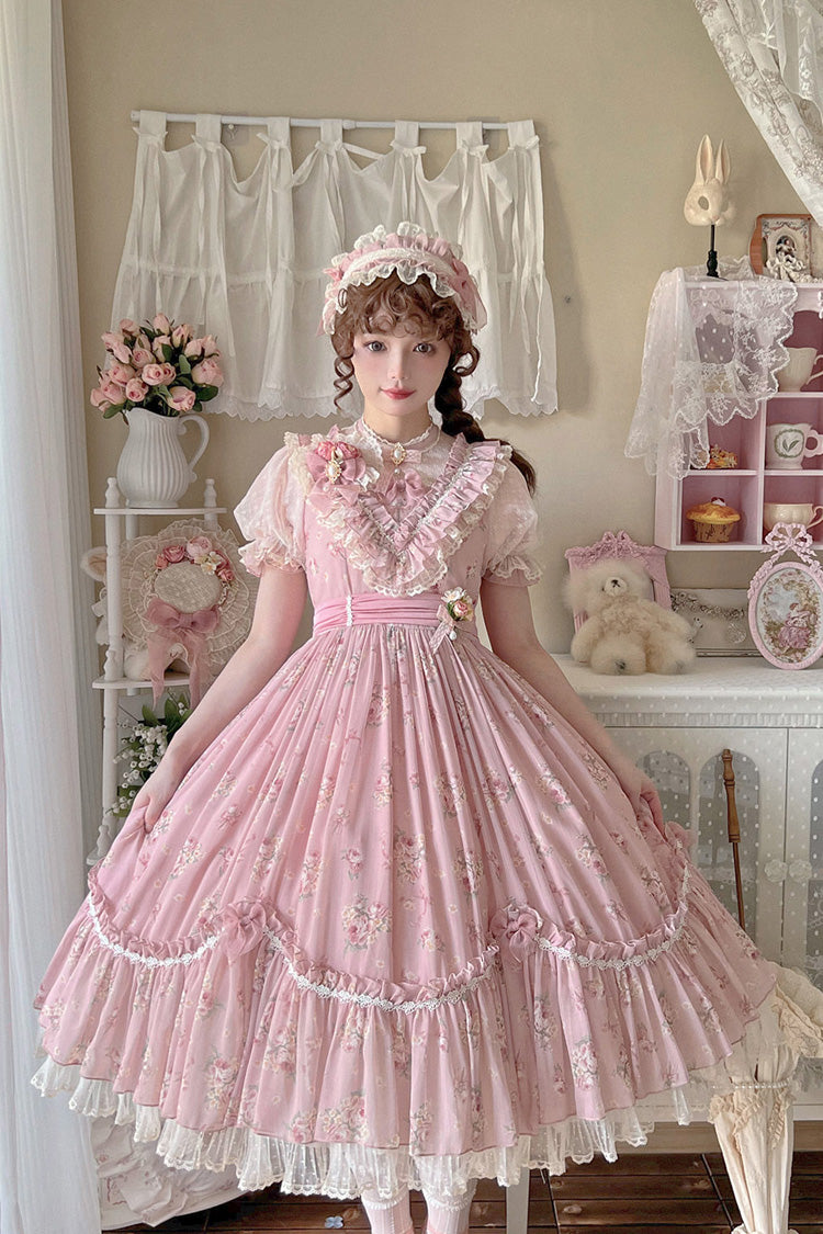 Lolita Dress - Daydream Rose, 3 Colors, Sweet Style, Bow Detail, Lace Trim - additional product view 9