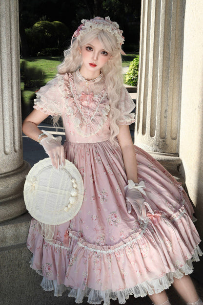 Lolita Dress - Daydream Rose, 3 Colors, Sweet Style, Bow Detail, Lace Trim - additional product view 11