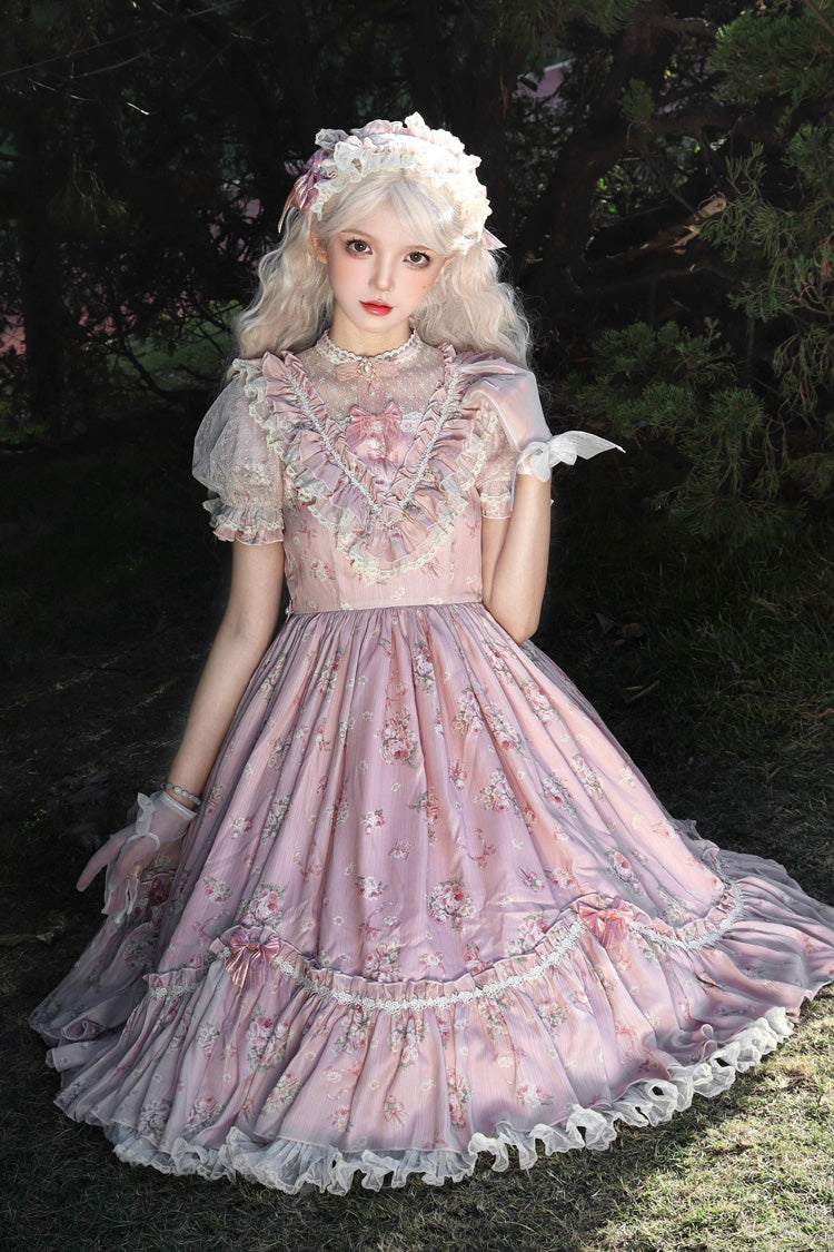 Lolita Dress - Daydream Rose, 3 Colors, Sweet Style, Bow Detail, Lace Trim - additional product view 12