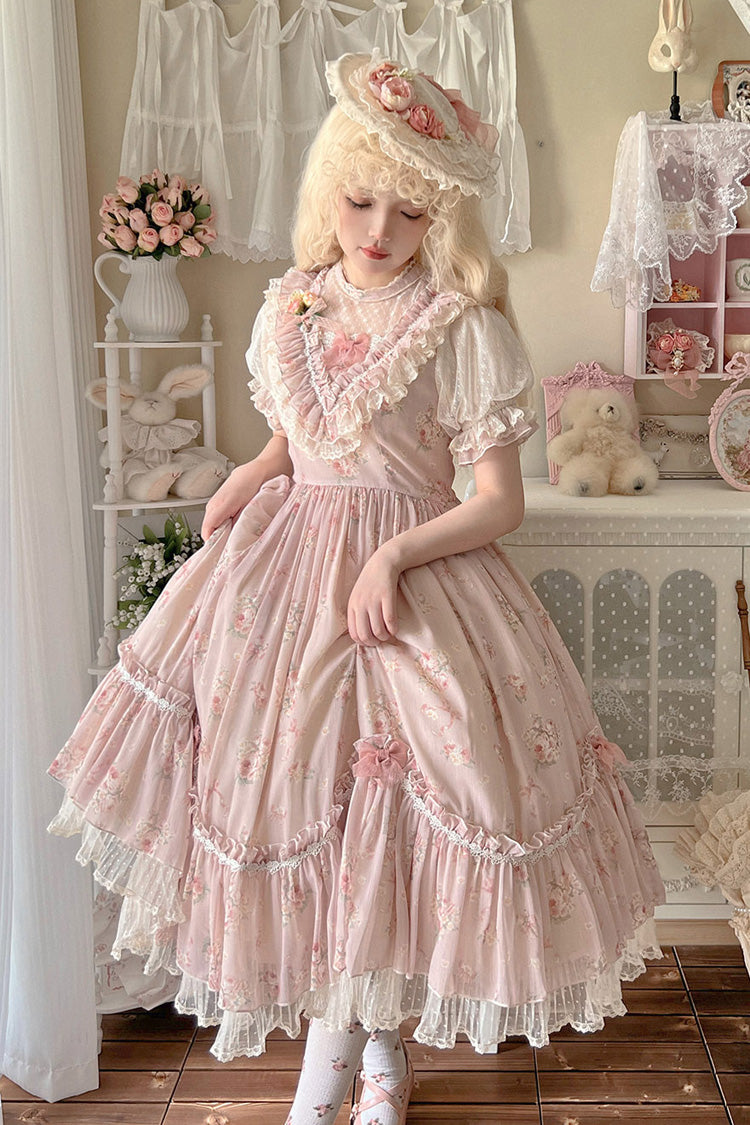Lolita Dress - Daydream Rose, 3 Colors, Sweet Style, Bow Detail, Lace Trim - additional product view 13