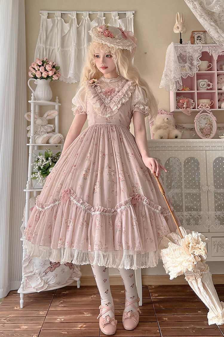 Lolita Dress - Daydream Rose, 3 Colors, Sweet Style, Bow Detail, Lace Trim - additional product view 14