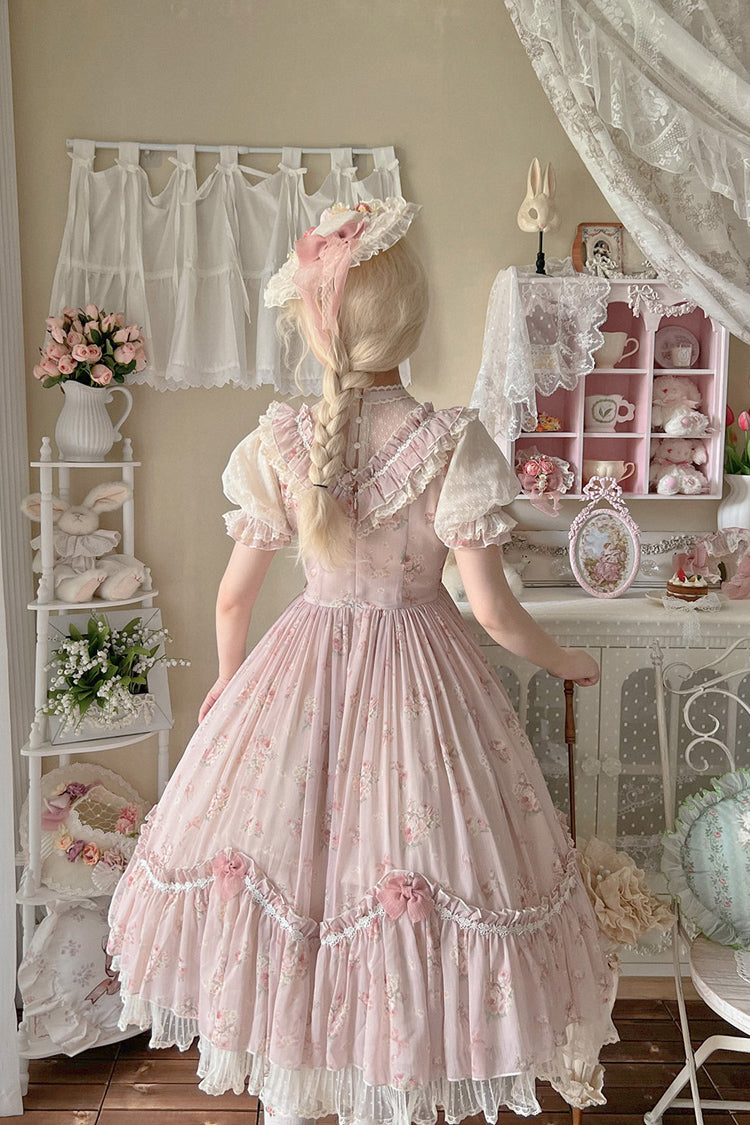Lolita Dress - Daydream Rose, 3 Colors, Sweet Style, Bow Detail, Lace Trim - additional product view 16