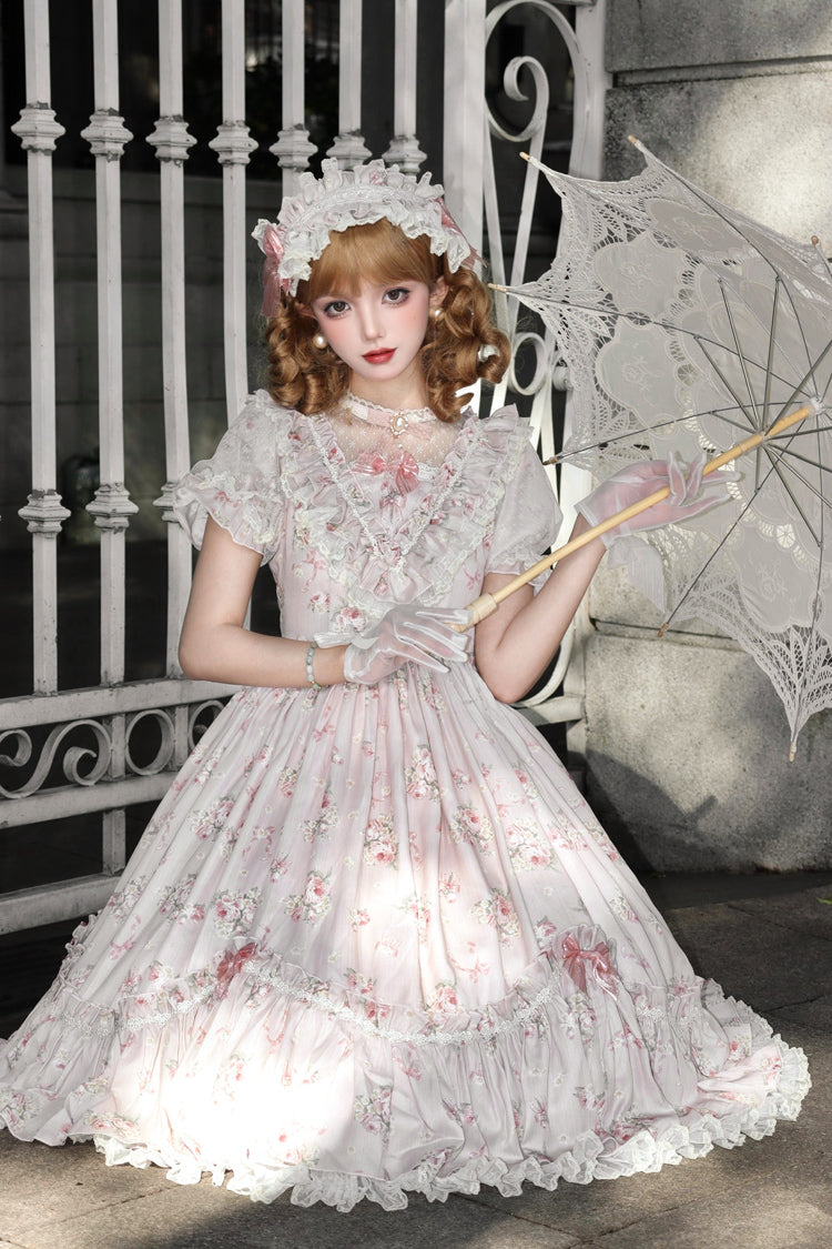 Lolita Dress - Daydream Rose, 3 Colors, Sweet Style, Bow Detail, Lace Trim - additional product view 17