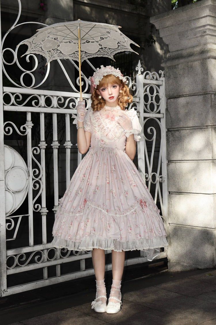 Lolita Dress - Daydream Rose, 3 Colors, Sweet Style, Bow Detail, Lace Trim - additional product view 19