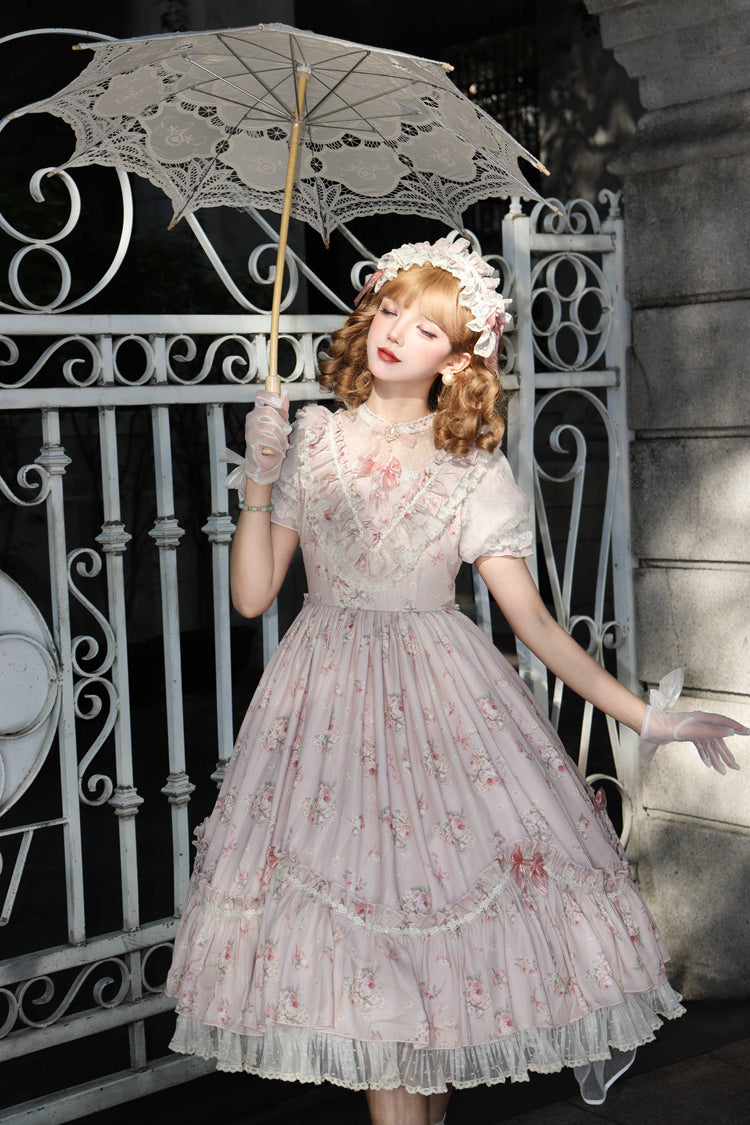 Lolita Dress - Daydream Rose, 3 Colors, Sweet Style, Bow Detail, Lace Trim - additional product view 20