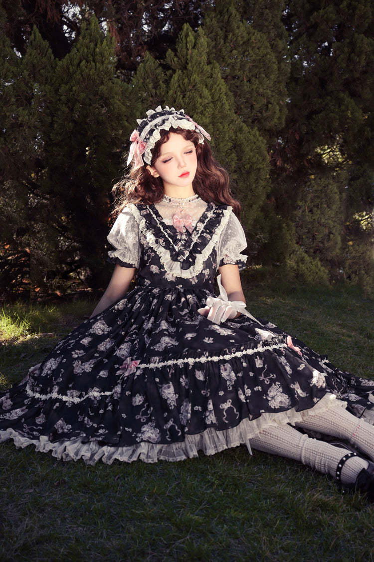 Lolita Dress - Daydream Rose, 3 Colors, Sweet Style, Bow Detail, Lace Trim - additional product view 22