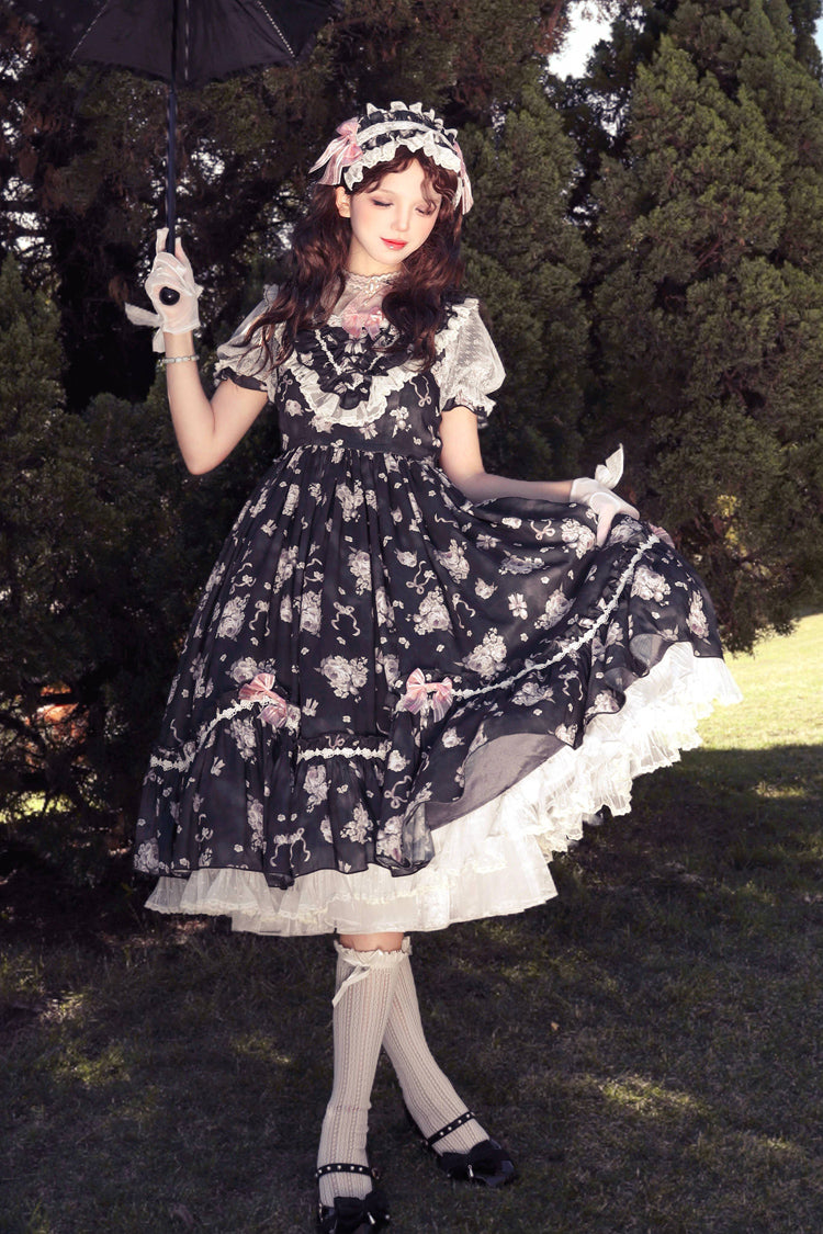 Lolita Dress - Daydream Rose, 3 Colors, Sweet Style, Bow Detail, Lace Trim - additional product view 23